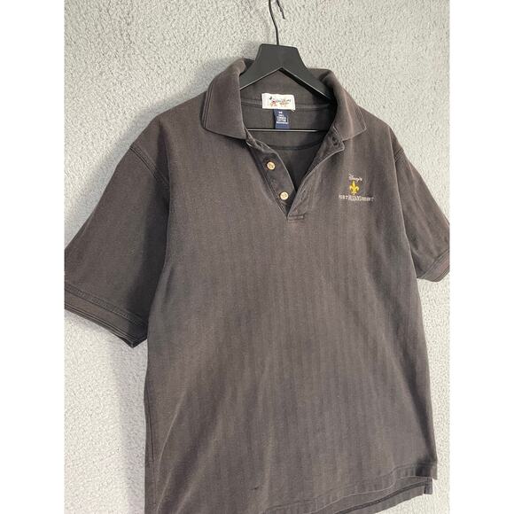 Vtg Walt Disney World Port Orleans Resort Polo Shirt Mens M Faded Black Logo - Picture 7 of 12